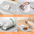 Dish Drying Mat, 12"x20" Absorbent Coffee Bar Mat for Countertops with Coffee Cup Pattern
