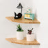 Wood Corner Wall Shelves Set of 2, Solid Wood Corner Floating Shelves,