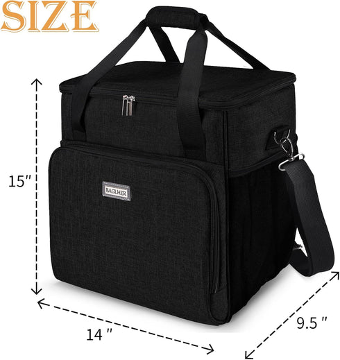 BAGLHER Waterproof Coffee Maker Storage Bag, Travel Carrying Organizer Case for Kering Coffee Machines, Black