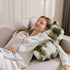 18inch-Sage Reading Pillows for Boyfriend Adult,Velvet Back Pillow Bed Wedge Large, Back Rest Support Cushion