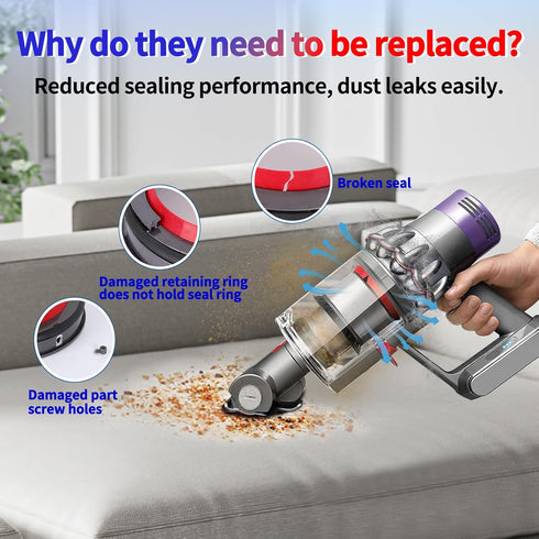 Dust Bin Fixed Sealing Ring Replacement Parts for Dyson V10 SV12 Cordless Vacuum Cleaner Accessories
