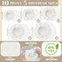 Patelai 10 Pieces Reusable Bowl Covers in 5 Sizes, Stretch Cloth Fabric Elastic Food Storage Covers in Ivory