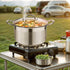 Kirecoo 8 Quart Stainless Steel Stock Pot, Heavy Duty Induction Cooking Pot with Visible Lid for Pasta, Soup, Canning