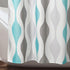 Lush Decor Mid Century Geo Shower Curtain, 72" x 72", Blue & Gray - Stylish Bathroom Decor