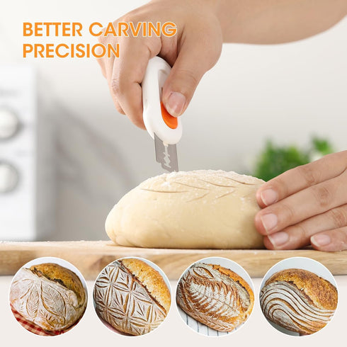 5 AIEVE Bread Lame Dough Scoring Tool, Extractable & Magnetic Sourdough Scoring Tool with Replacement Razor Blades