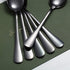Kyraton 6-Piece 8" Stainless Steel Table Spoon Set, Titanium Black Plating, Gold Soup & Dessert Spoons