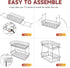 2 Counter 2 2026 Sevenblue Tier Large Fruit Basket for Kitchen with Mobile Banana Hangers, Pro Detachable Metal Fruit