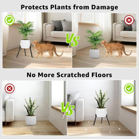 5.9 8.7 Inches 1 Pack Metal Plant Stand Indoor Outdoor- Anti-Rust Metal Plant Stand, Stable Corner Plant Stands Fits