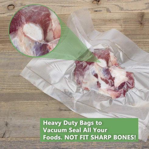 Vacuum Sealer Bags Rolls 2-Pack 11"X50', Commercial Grade BPA Free Double Sides Textured Vacuum Seal Bags