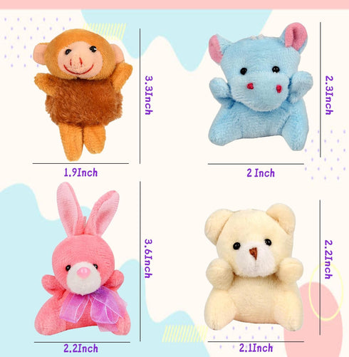 LMAZEPMQ Set,Cute (60pcs) Mini Plush Animal Toy Animals Keychain Decoration for Kids,Goodie Bag Fillers, Basket