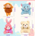 LMAZEPMQ Set,Cute (60pcs) Mini Plush Animal Toy Animals Keychain Decoration for Kids,Goodie Bag Fillers, Basket