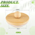 12 2. 64 1. 97 Inch Tessco for you Tessco Pcs Yogurt Jar Lids Bamboo Wood with Silicone Sealing Rings Lids Compatible