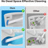 2 Pack Set, 96 Disposable Toilet Brush and Holder Wall Mounted Toilte Wand Kit, Disposable Bowl Ceaner Wand and Caddy