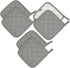 6 Pack Cotton Pot Holders Set, 7 Inch Heat Resistant Hot Pads for Cooking and Baking, Dark Grey