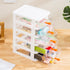 Gagee 5 Drawer Mini Stackable Storage Drawers - Clear/White Plastic Dressers for Arts, Crafts, Small Tools, and Hardware