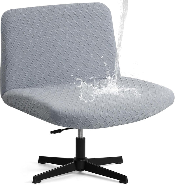 YISUN Waterproof Criss Cross Chair Cover, Stretch Armless Chair Slipcover Washable Removable