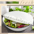 Patelai 10 Pieces Reusable Bowl Covers in 5 Sizes, Stretch Cloth Fabric Elastic Food Storage Covers in Ivory