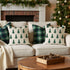 18x18 Set 2, Christmas Pillow Covers of Modern Farmhouse Xmas Holiday Throw Pillow Cases Decoration for Sofa Couch
