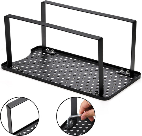 Jucoan Metal Water Filter Dispenser Stand for Countertop, 15 x 8 x 6.75 Inch Rectangular Drink Beverage Dispenser Holder