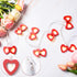 Mudder Valentine's Day Fairy String Lights, 10 ft 20 LED Wooden Heart Red Pink String Lights for Valentine Wedding