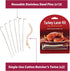 HIC Kitchen Roasting Holiday Turkey Lacer Kit, Cotton Butcher’s Twine with Reusable Stainless Steel Pins