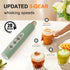 YUSWKO Granite Green Handheld Milk Frother Wand for Coffee, Rechargeable Electric Whisk with 3 Heads and 3 Speeds for