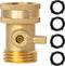 Xiny Tool Heavy Duty Brass Garden Hose Shut Off Valve, 3/4 Inch Solid Brass with 4 Extra Rubber Washers
