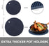 Joyhalo Trivets for Hot Dishes, Silicone Pot Holders for Kitchen Countertops, Flexible and Easy to Wash (Navy)