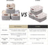 Closet 3 Pack) DECOMOMO Storage Baskets for Shelves - Fabric Storage Bins, Linen Organizers and Storage (Grey & White