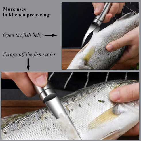 LXLVOUEG 3 2 1,Silver, PCS Shrimp Deveining Tool Shrimp Tail off Crawfish Peeler,Stainless Steel Fish Scaler Seafood