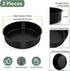 P&P CHEF Cake Pan Set of 2, 9.5 Inch Nonstick Round Baking Pans for Birthday Weeding Christmas Layer Cake, Stainless Steel Core & 2-Inch Side, Oven & Pot Safe, Healthy & Durable & Easy to Clean