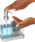 Countertop mDesign Plastic Kitchen Sink Hand Soap Dispenser Pump Bottle Caddy Organizer Holder with Storage