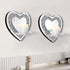 Set 2 ZOLAPI of Crystal Crush Diamond Candle Sconces, Gorgeous Silver Mirrored Wall Sconce, Candle Holder Glass Wall