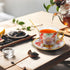 Qetoosur Set 6, 8 OZ Set Tea Cups and Saucers of Ceramic Tea Cups with Saucers Vintage Floral Tea Cup for Cappuccino