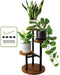 AUGOSTA 3 Tier Plant Stand, Tall Metal Wood Shelf Holder for Indoor,