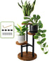 AUGOSTA 3 Tier Plant Stand, Tall Metal Wood Shelf Holder for Indoor,