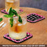 Cute Black Skulls with Bows on Pink Zebra-Soft Coasters, 3dRose cst_61793_2, Set of 8