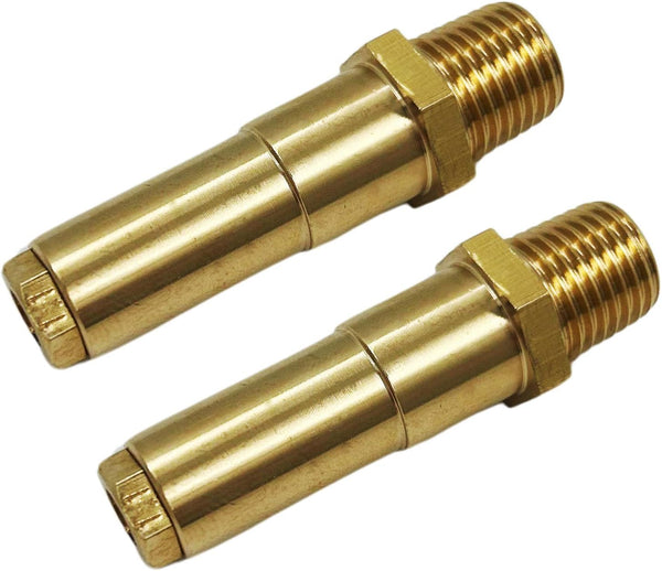 MENSI Gas Fryer Nozzle Orifice Replacement Parts, Size 0.043" Holes, 1/4" NPT Male Thread, 2 Packs