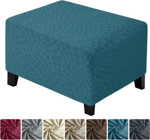 ZNSAYOTX 2026 Rectangle Ottoman Cover (L:18"-27") Super Stretch Soft Footrest Slipcover Form