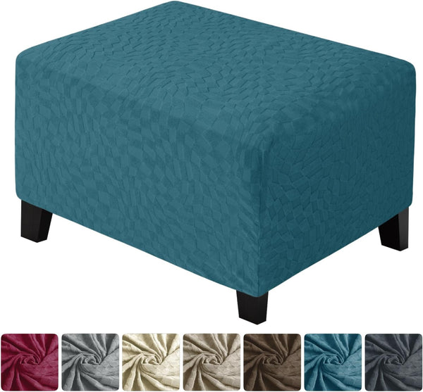ZNSAYOTX 2026 Rectangle Ottoman Cover (L:18"-27") Super Stretch Soft Footrest Slipcover Form
