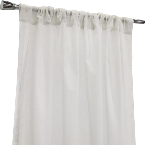 Weathershield Insulated Sheer Rod Pocket Curtain Panel - 50 x 84 in White