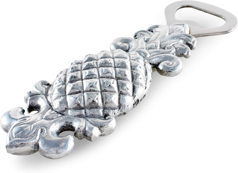 Arthur Court 6-Inch Durable Aluminum Pineapple Beer Bottle Opener - Tropical Hospitality Gift for Men & Women