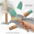 Kitchen Utensils Set of 12, Silicone Cooking Utensils with Non-Slip Wooden Handle, Heat Resistant Cookware Set