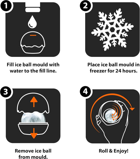 On The Rock Glass with Ice Ball Mold - Final Touch, Elevate Your Whiskey Experience