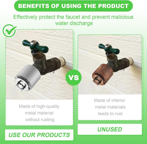 DSL-1 3/4" Outdoor Water Faucet Lock for Hose Bib & Spigot - Heavy Duty Brass & Steel Enclosure to Prevent Water Theft