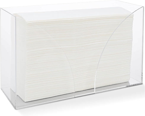 SimplyImagine Acrylic Countertop Paper Towel Dispenser - Open Tray Hand Towel Holder