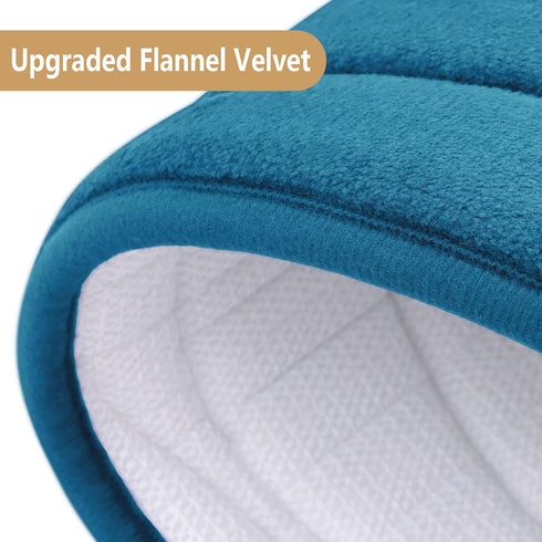 Buganda Bathroom Rug Mat 24x16, Extra Soft Peacock Blue Bath Mats, Non-Slip, Machine Washable for Floor