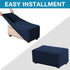 Flamingo P Spandex Elastic Rectangle Footstool Sofa Cover Stretch Storage Ottoman Slipcover for Living Room Soft