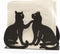 Mango Steam Tabletop Napkin/Tissue & Letter Holder, Cat Design, Black for Home, Kitchen, Restaurants