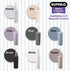 Set, (1 Pack) Superio Ribbed Collection - Decorative Plastic Toilet Bowl Brush and Holder White Smoke Cleaner Scrubber